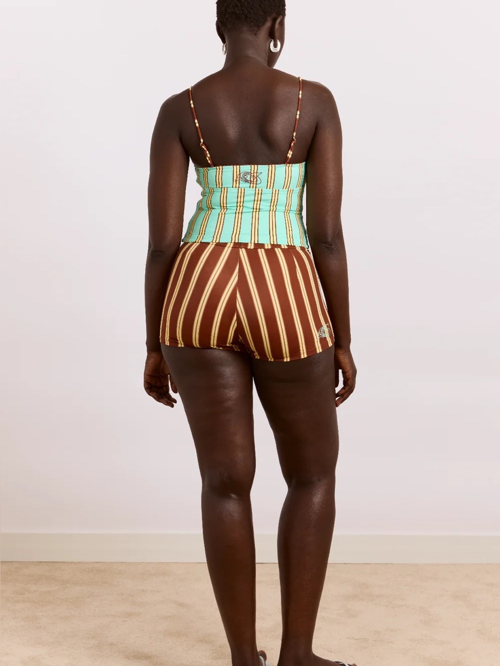 DAMSON MADDER TRUDI TANKINI TOP - MINT STRIPE PRINT - Picture 6 of 16